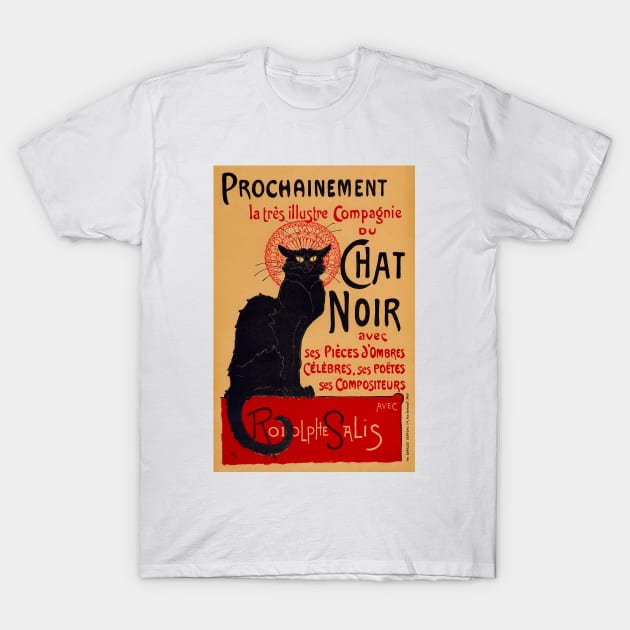 Compagnie du Chat Noir (Black Cat) 1896 Paris T-Shirt by rocketshipretro